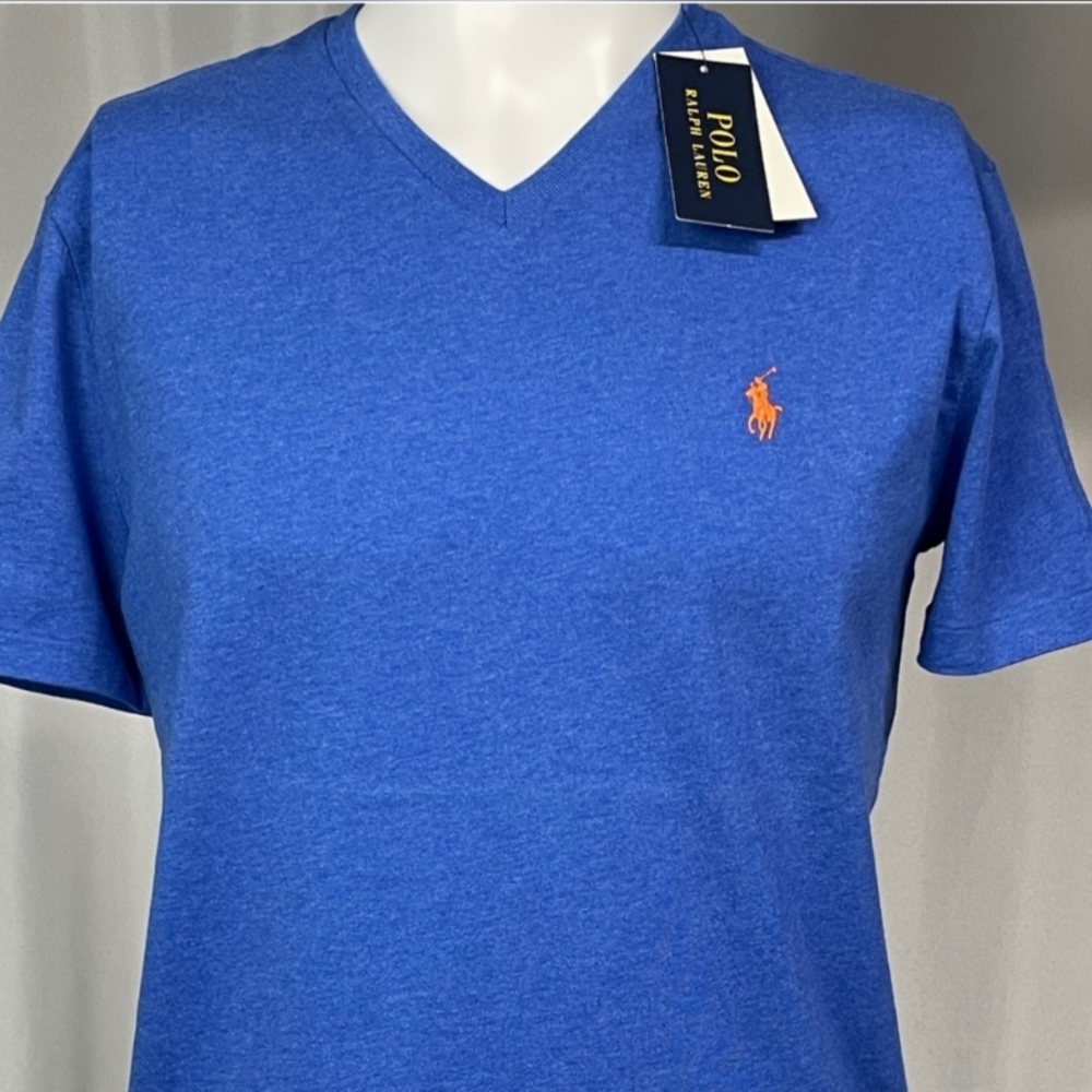 NWT❤️🔥$49 POLO by Ralph Lauren V-Neck T-shirt Men's Small💙 - Picture 1 of 7